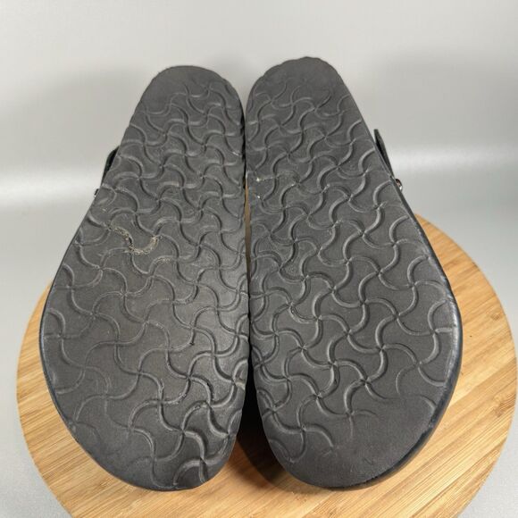 Birkenstock London Soft Footbed Mens 41 8 Black Leather Loafers Shoes Germany - Picture 6 of 8